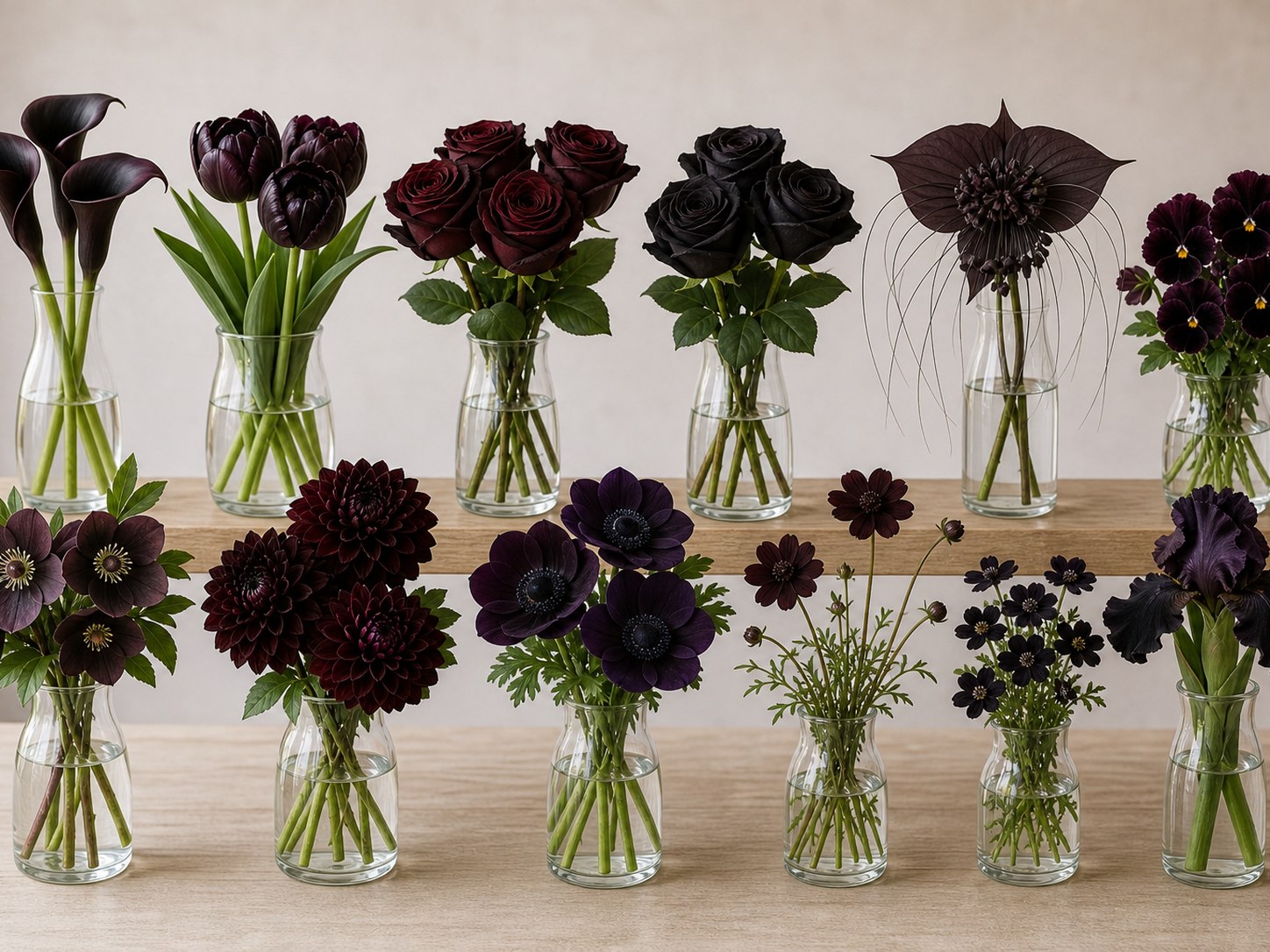 Near Black Flower Lineup