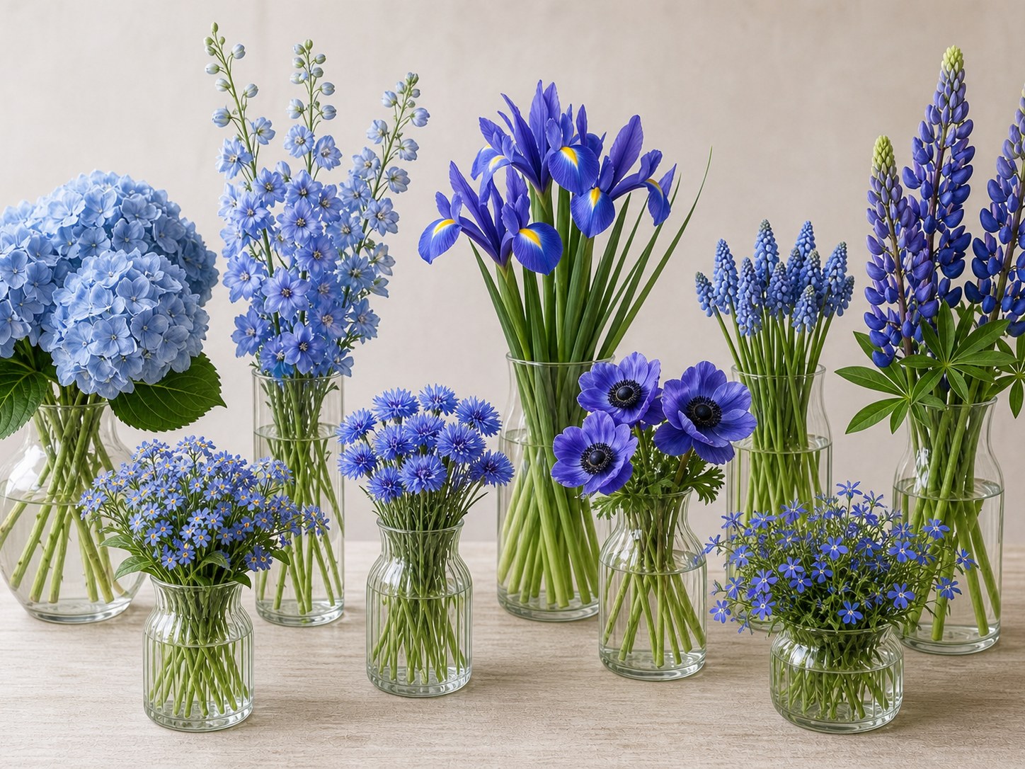 Naturally Blue Flower Lineup