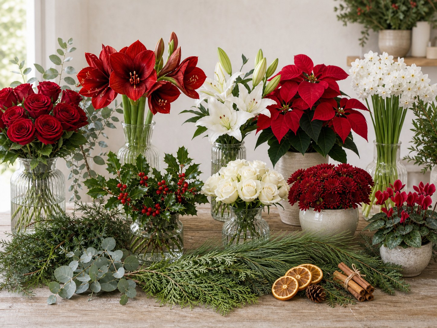 Christmas Flower Lineup