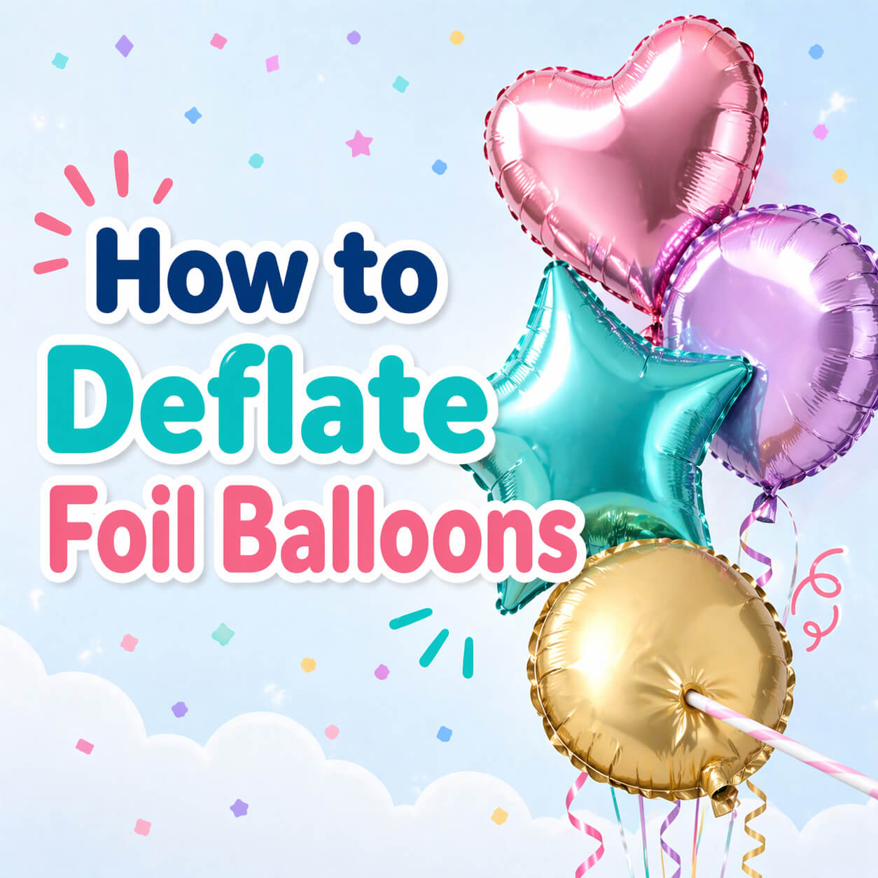 Hero Deflate Foil Balloons