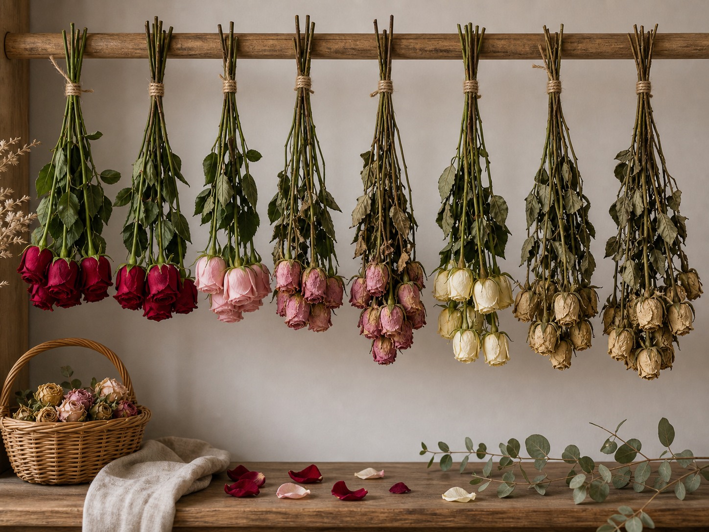 Air Drying Roses