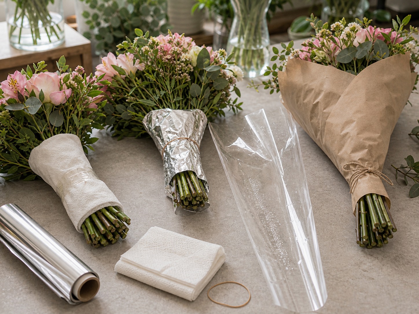 Water Retaining Flower Wrap