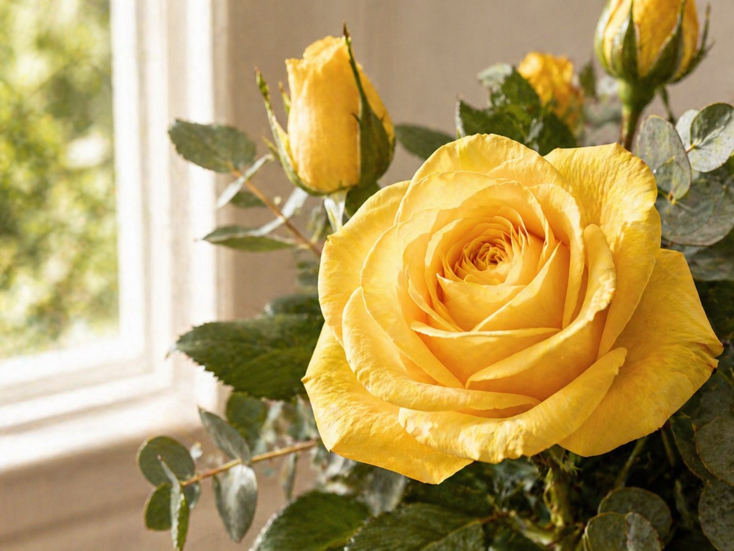 Yellow Rose Close Up