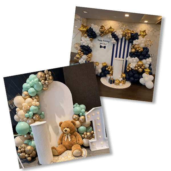 Balloon garland decor examples